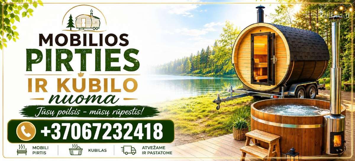 Mobilios pirties ir kubilo nuoma, Vilnius