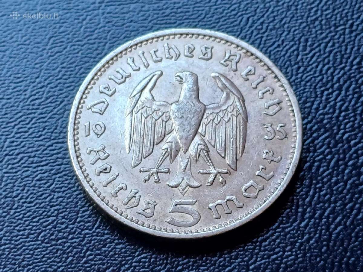 5 markes 1935f sidabras 900 - nuotraukos Nr. 2