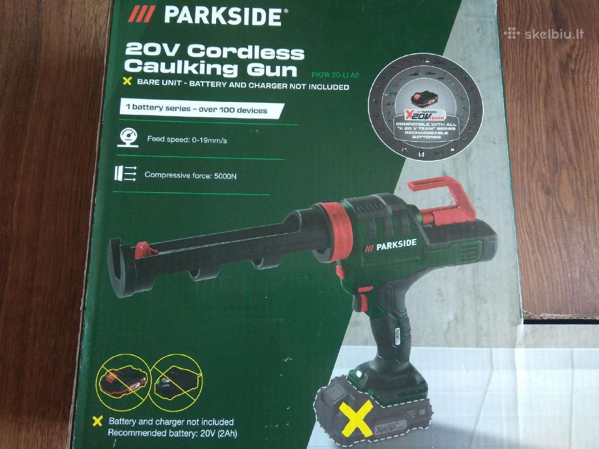 Naujas Parkside pistoletas silikonui