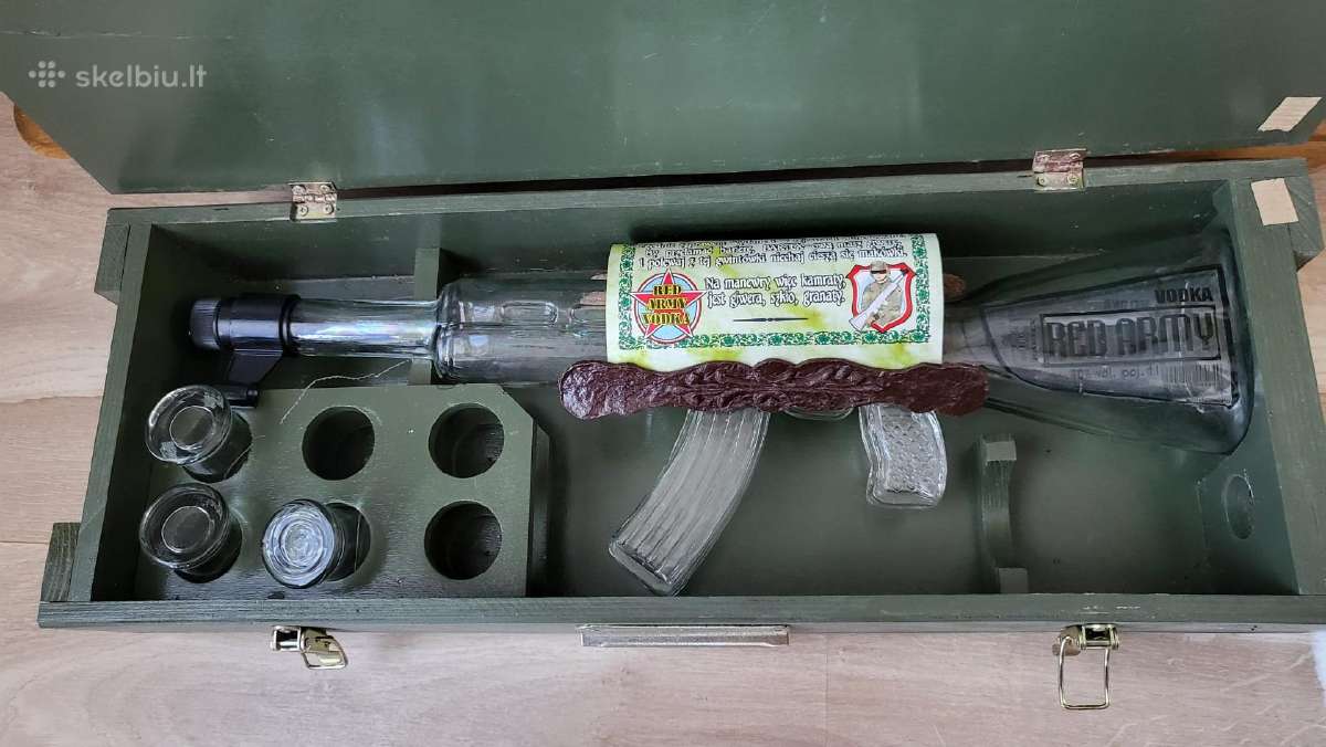 Butelis-automatas „Red Army Kalashnikov“ su medine - nuotraukos Nr. 4