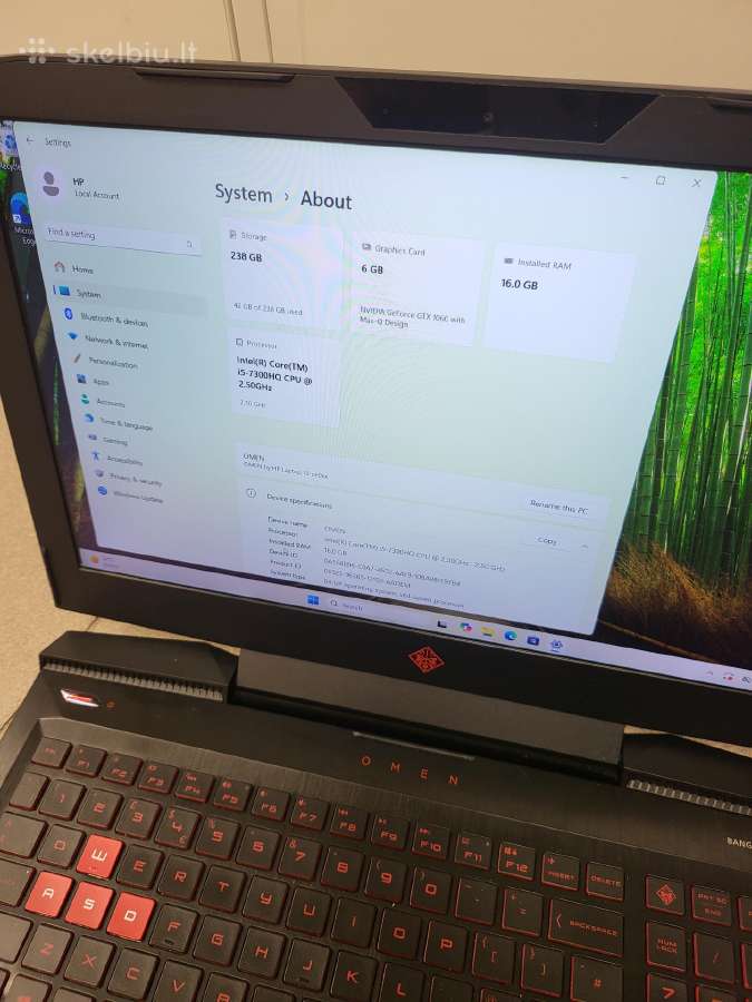 Žaidiminis kompiuteris Hp Omen