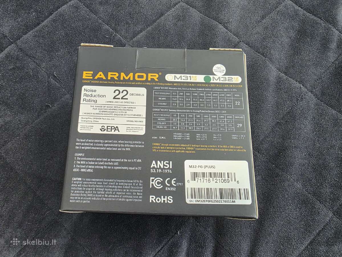 Earmor M32 Plus taktinės ausinės - nuotraukos Nr. 2