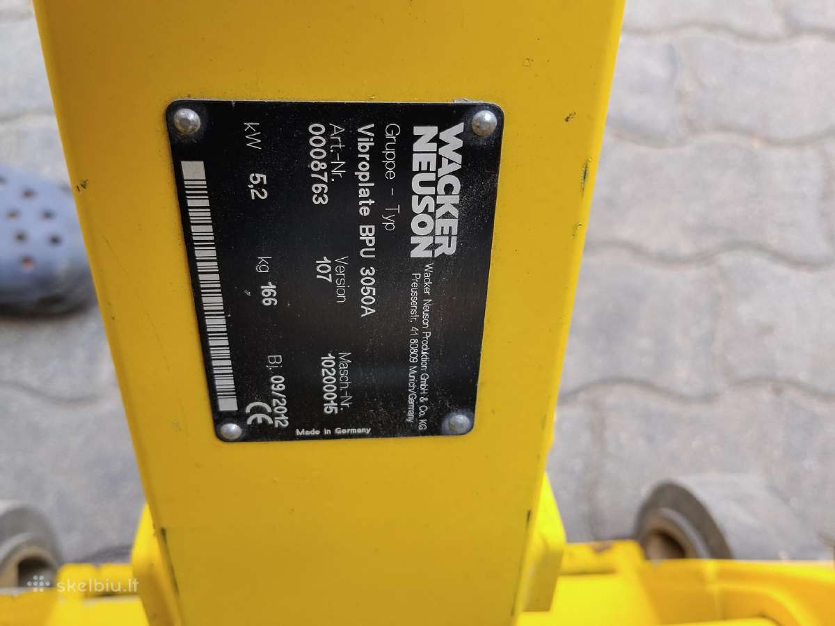 Wacker Bpu3050 Vibro Plokste - nuotraukos Nr. 3