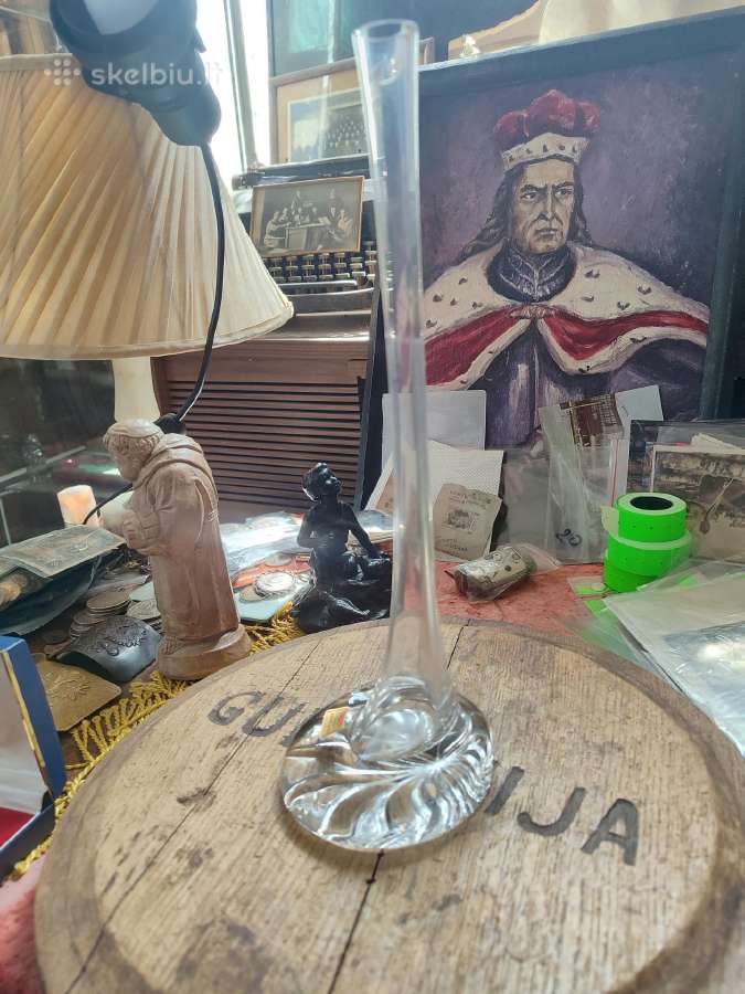Rankų darbo vokiška stiklo vaza - nuotraukos Nr. 6