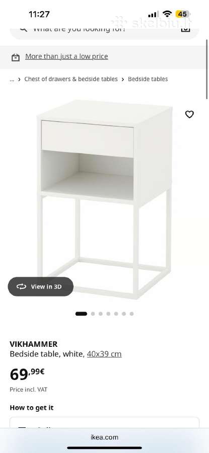 Parduodu 2 Ikea naktinius staliukus - nuotraukos Nr. 6