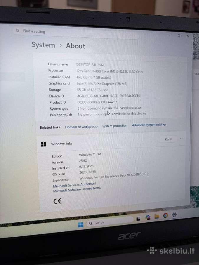 Продаю Acer Aspire 5 в идеальном состоянии! - nuotraukos Nr. 5