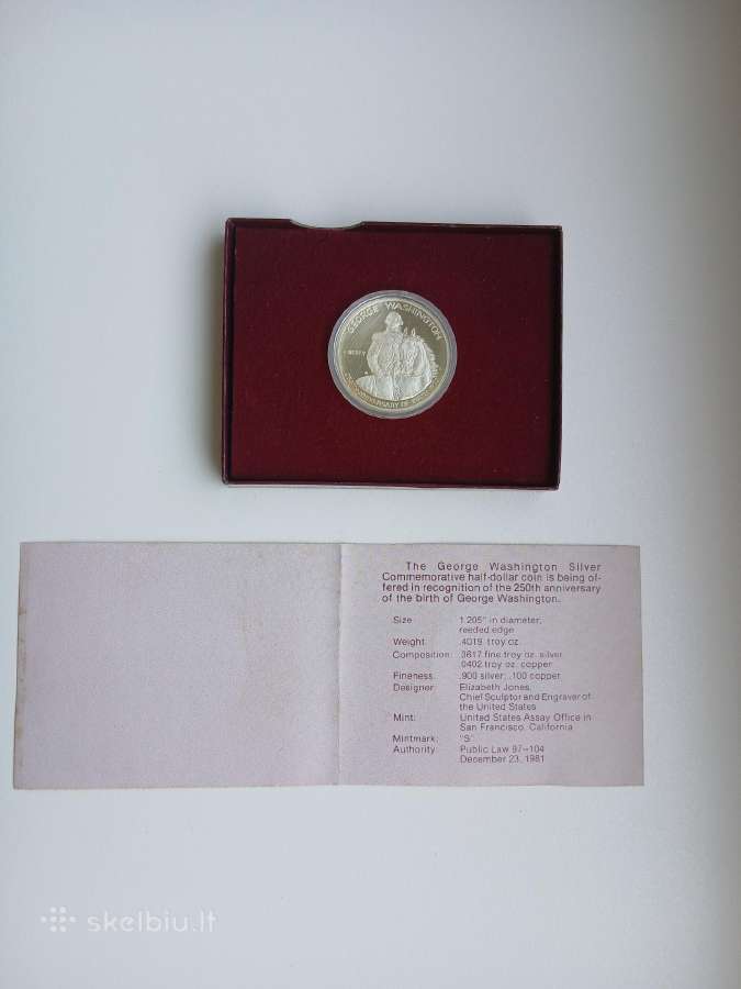 JAV Sidabras Washington 1/2 doleris