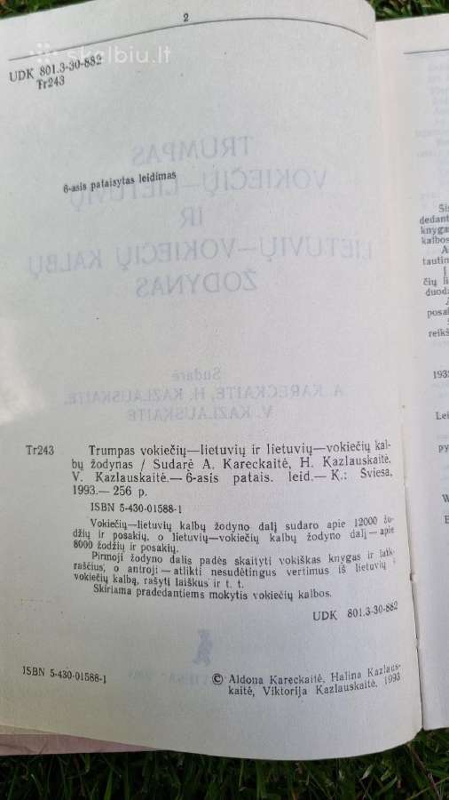 Trumpas vokiečių-liet. ir liet.-vokiečių žodynas - nuotraukos Nr. 3