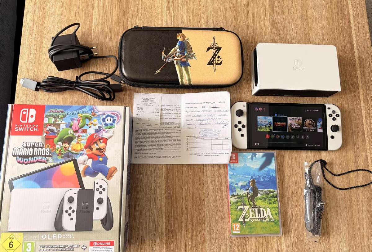 Nintendo Switch Oled – kaip naujas, + Garantija