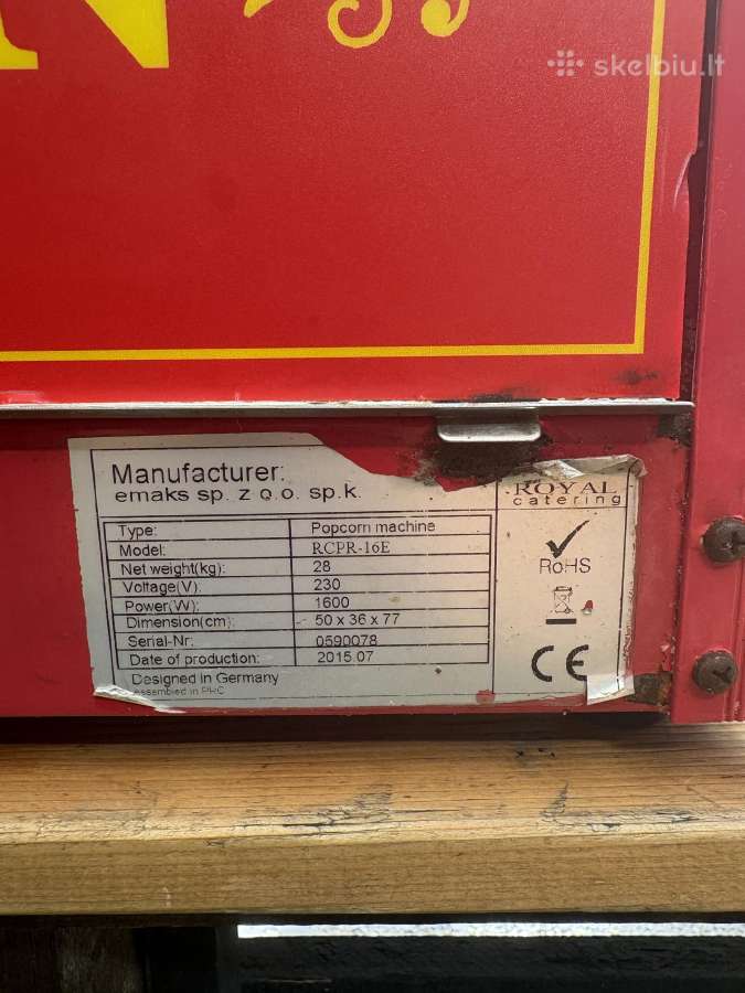 Spragėsių aparatas Royal Catering Rcpr-16e, 1600w - nuotraukos Nr. 3