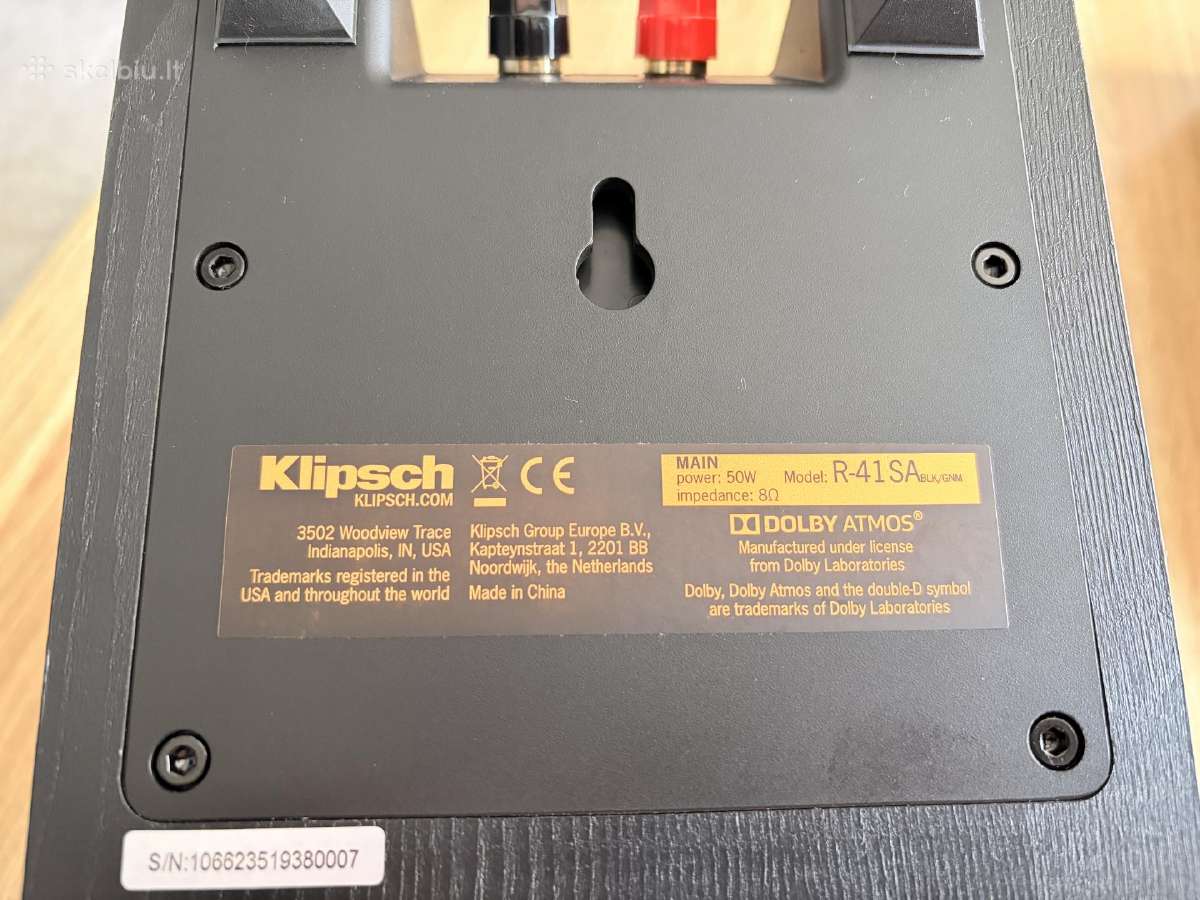 Parduodamos Klipsch R-41sa Dolby Atmos - nuotraukos Nr. 4
