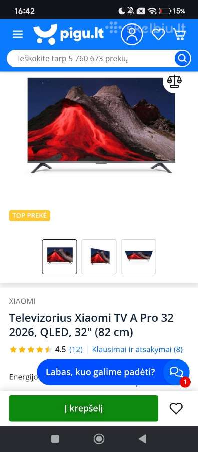Xiaomi televizorius 32 coliai
