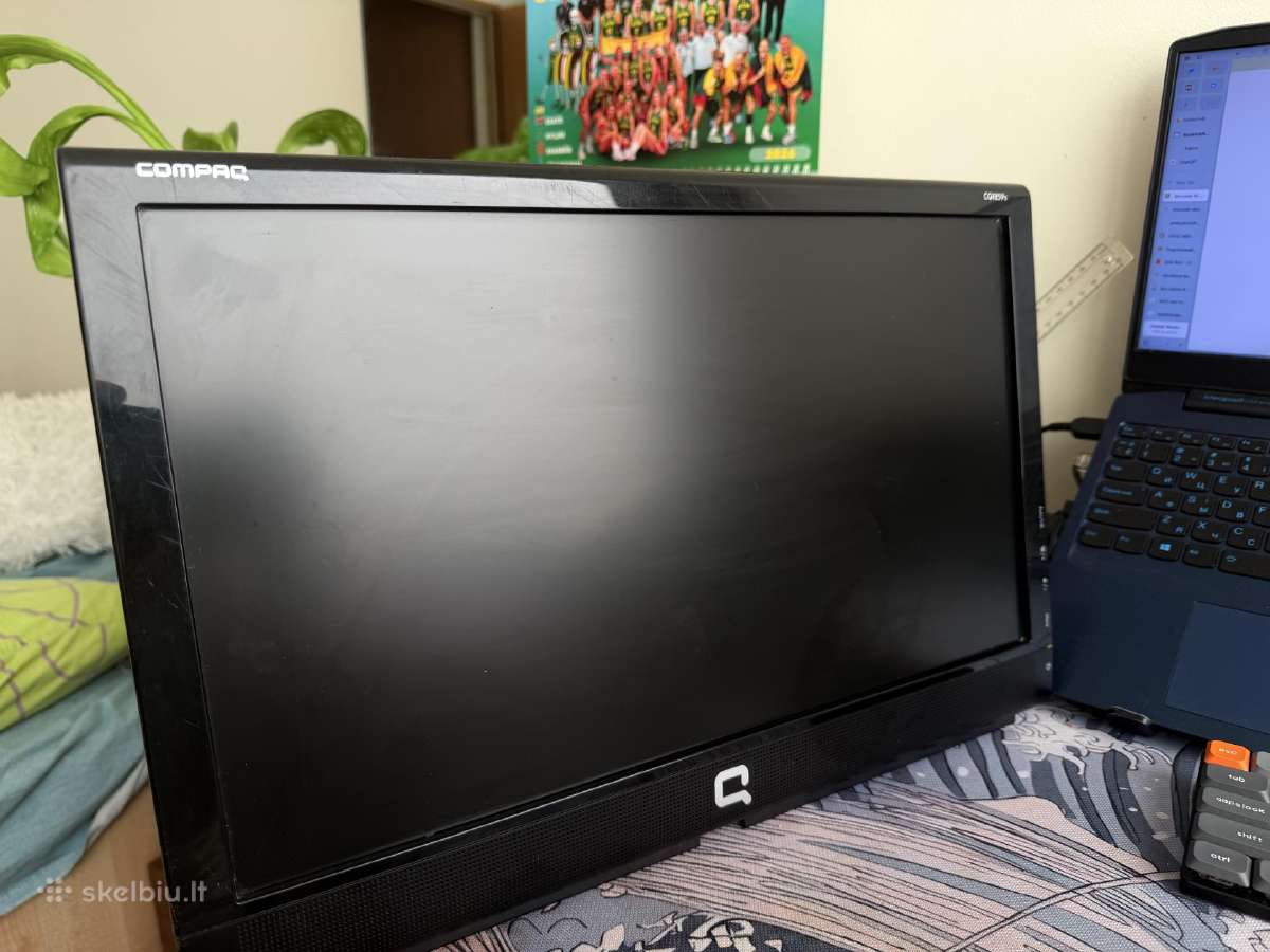 LCD Monitorius Compaq su Hdmi adapteriu