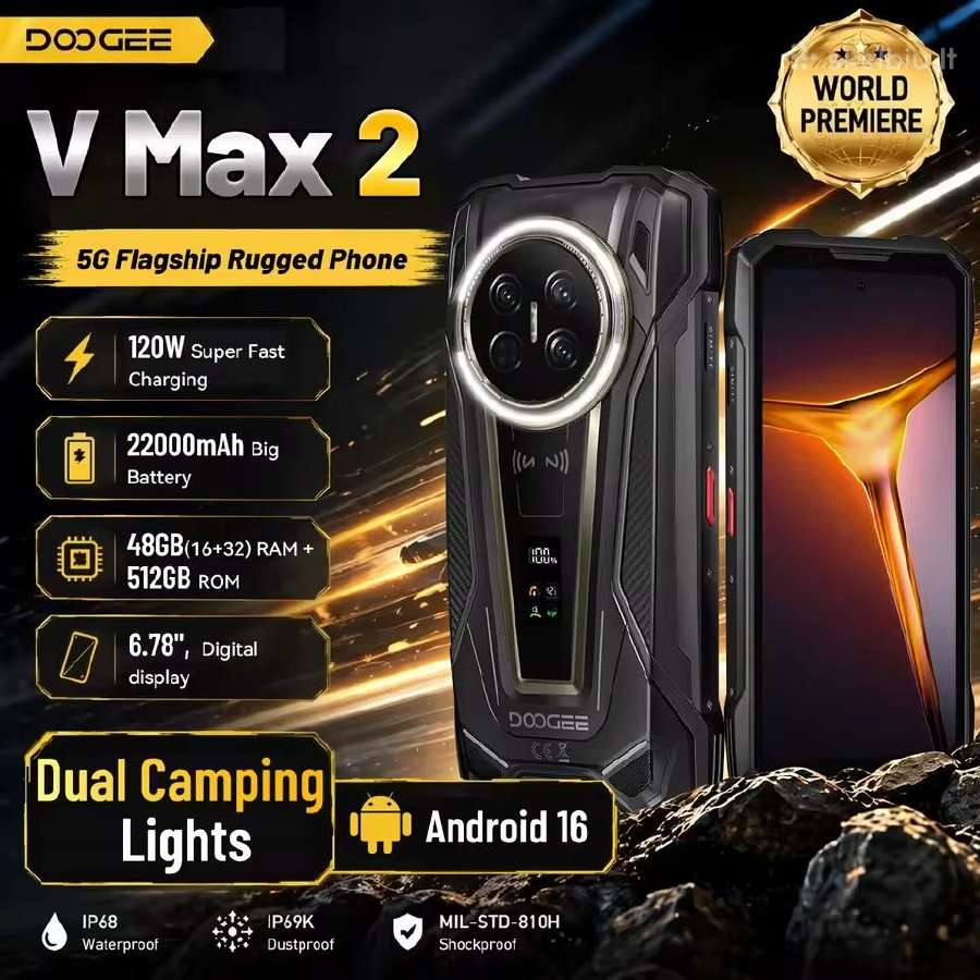 Doogee V Max 2 – 5G, 512/16gb, Eu, Nauji, Vilnius