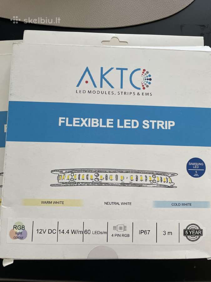 LED juosta, 3 metrai, 12v, 60 Leds/m,14.4 W, Ip67 - nuotraukos Nr. 2