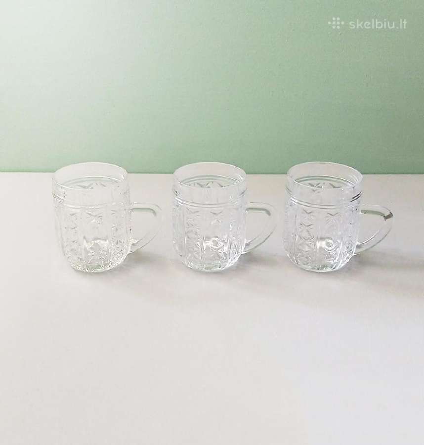 Stikliniai bokaliukai su rankenėle, 160ml, 3vnt. - nuotraukos Nr. 2