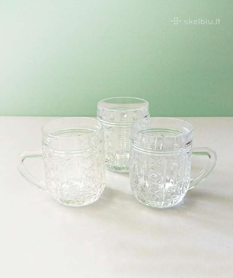 Stikliniai bokaliukai su rankenėle, 160ml, 3vnt. - nuotraukos Nr. 3