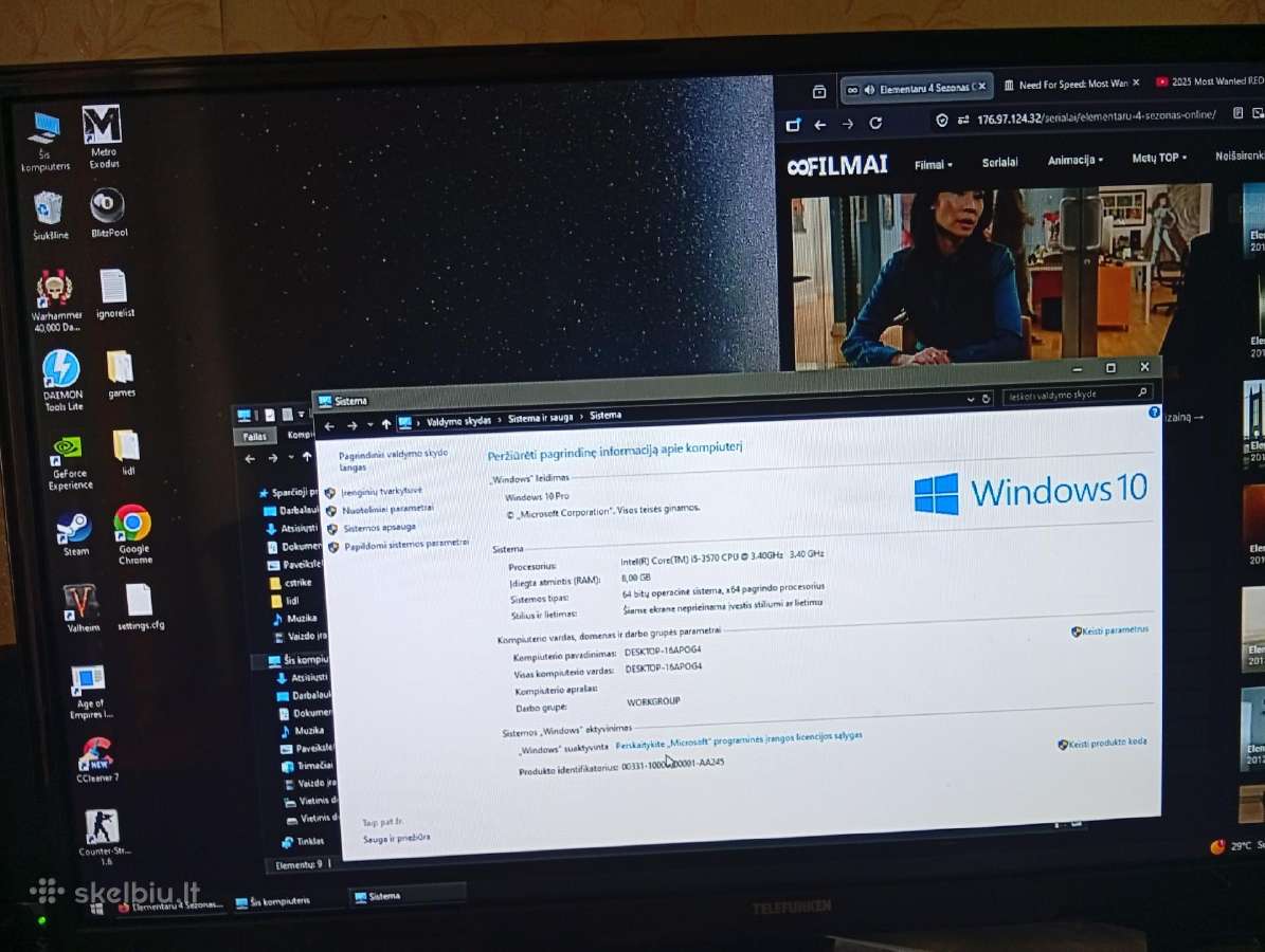 Parduodu pc ir ekrana kartu