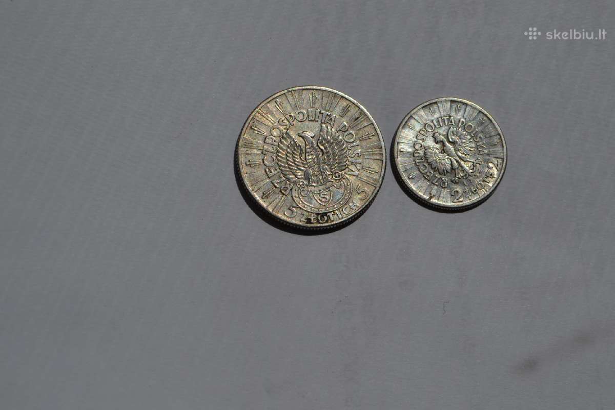 5 zlotai 1934 m.legionas,du zlotai 1934 pilsuc - nuotraukos Nr. 2
