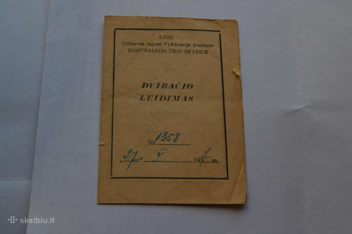 Dviracio leidimas1957 m.dotnuva - nuotraukos Nr. 2
