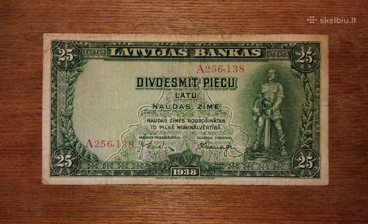Latvijos 25 latu banknotas