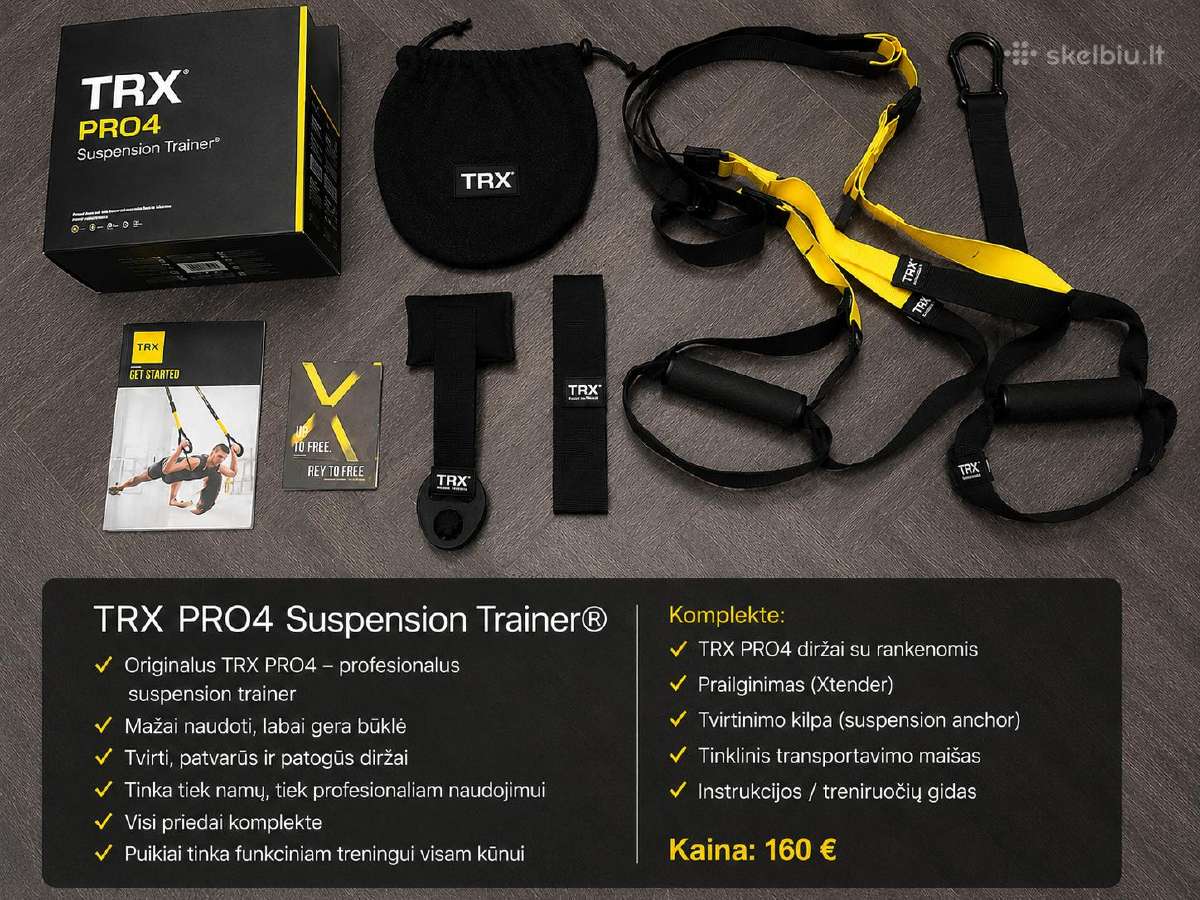 Mažai naudoti Trx diržai