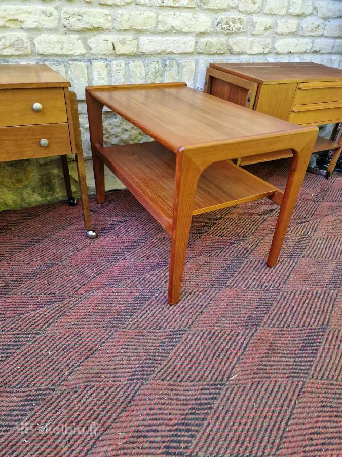 Vintažiniai mid century tikmedžio staliukai - nuotraukos Nr. 17