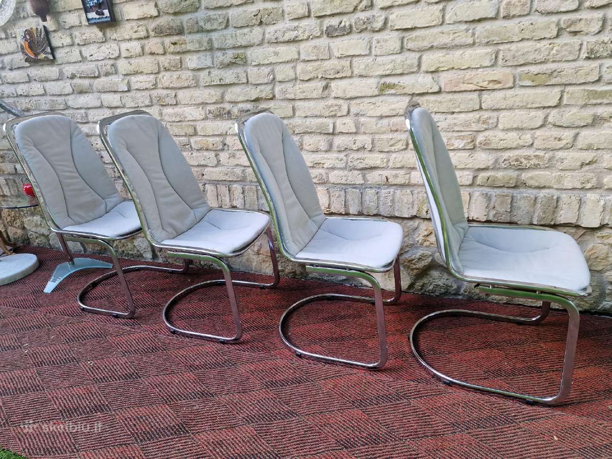 Vintažinės autorinės chromo kėdės - nuotraukos Nr. 9