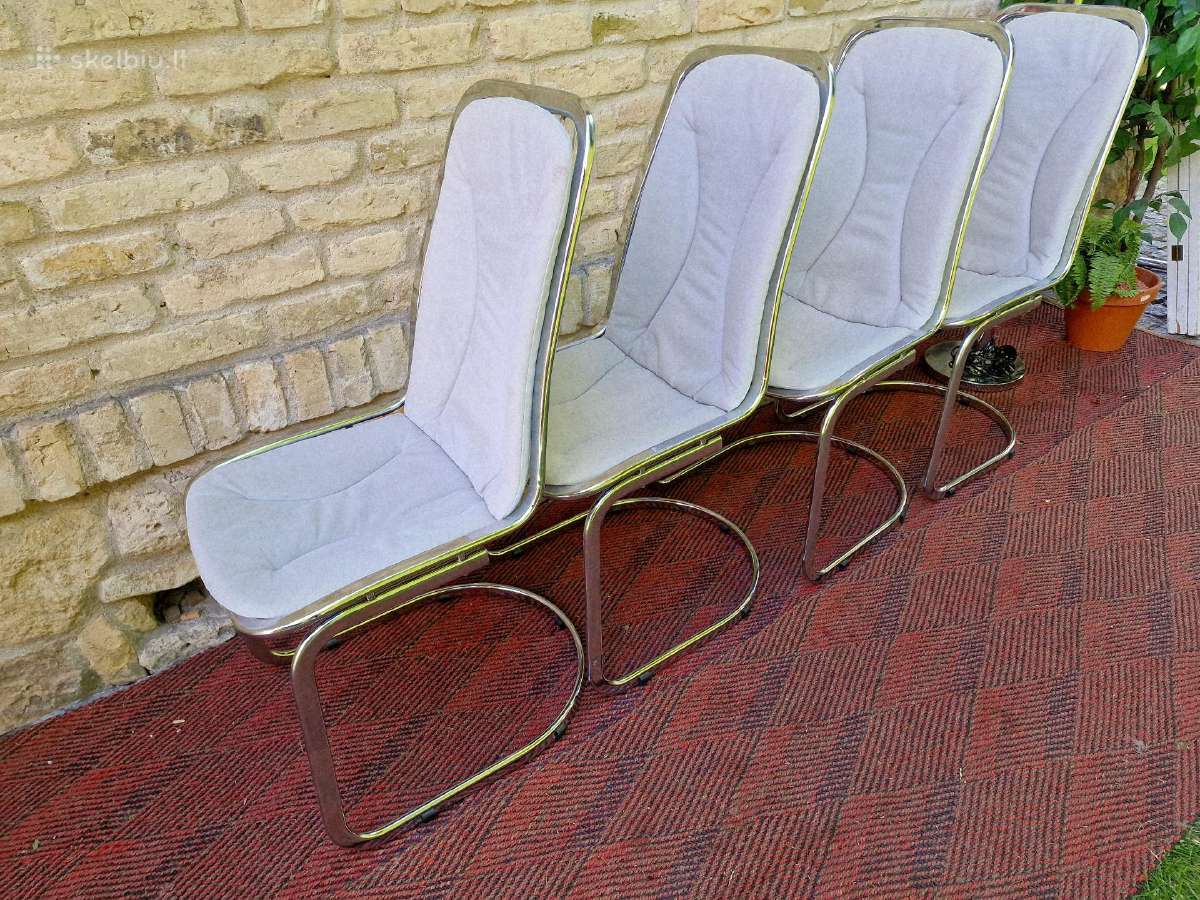 Vintažinės autorinės chromo kėdės - nuotraukos Nr. 12
