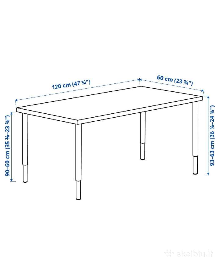 Žaismingas naujas Ikea rašomasis stalas 120x60 - nuotraukos Nr. 5