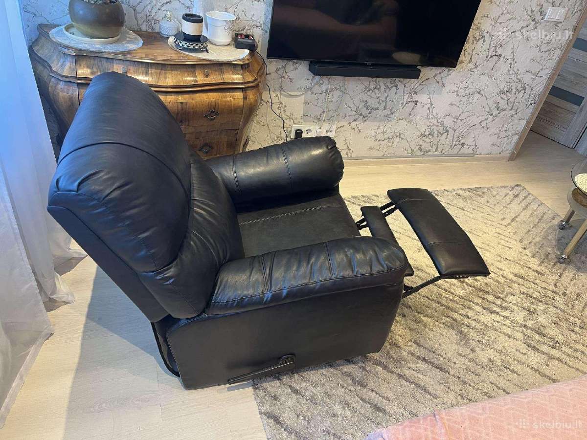 Fotelis reglaineris iš dirbtinės odos