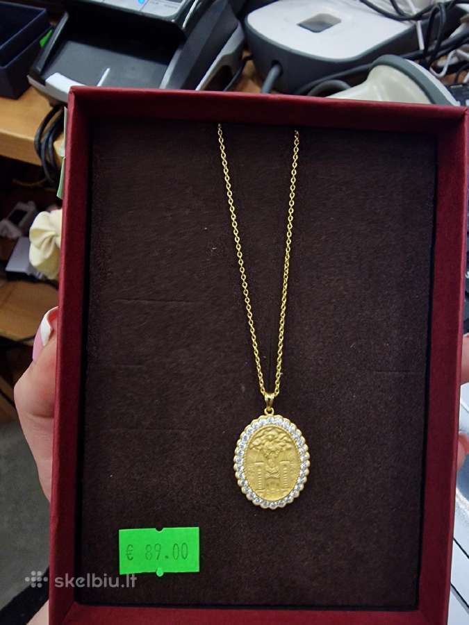 Elegantiškas medalionas su cirkonio akutėmis