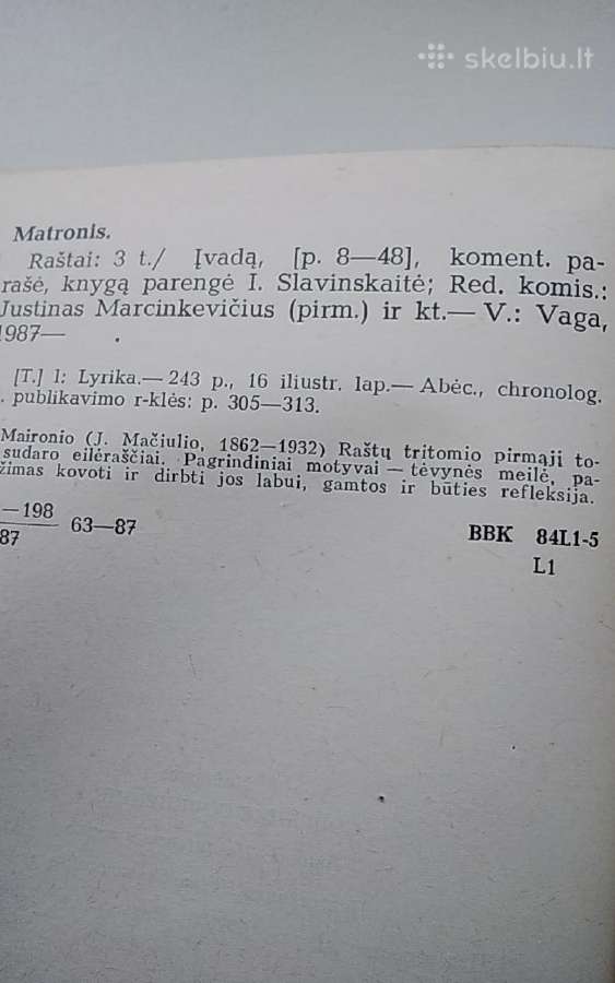 Maironis. Raštai I tomas - nuotraukos Nr. 9