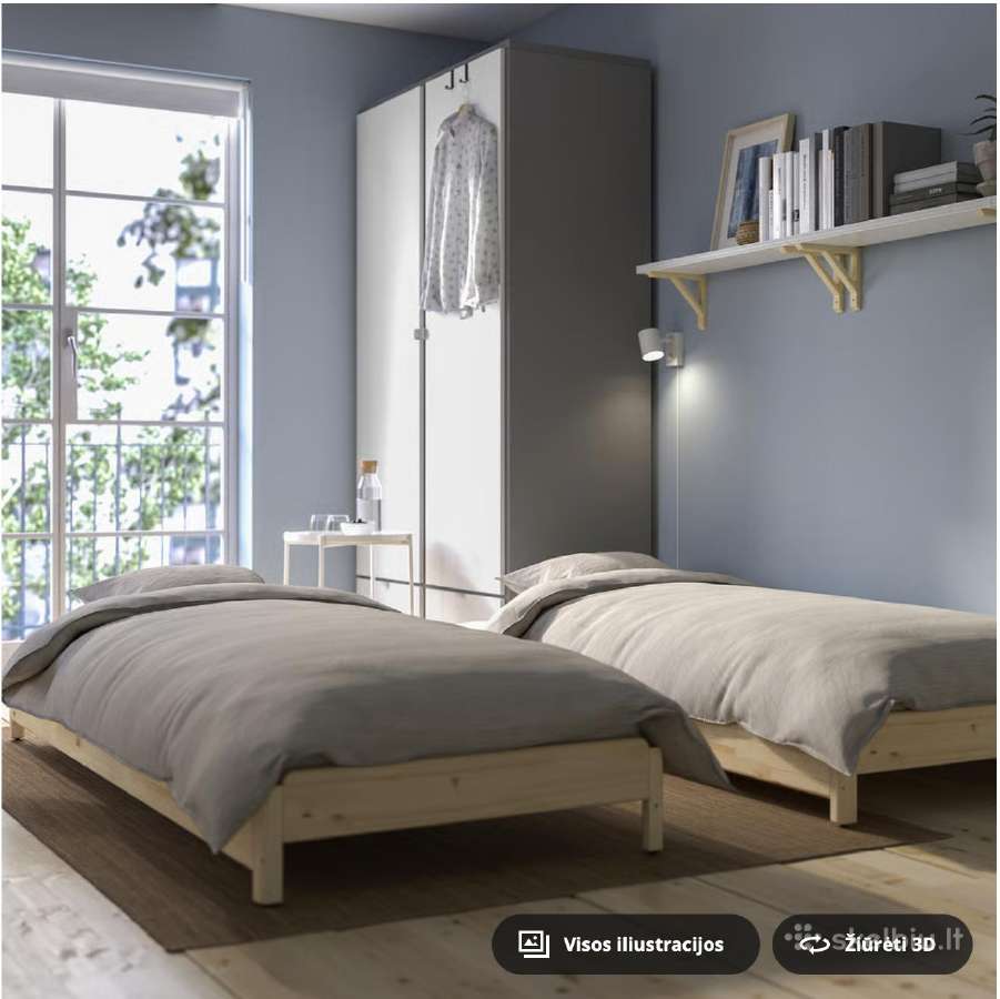 Ikea Utaker dviguba lova su čiužiniu 200x80