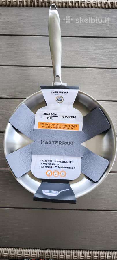 Nerūdijančio plieno keptuvė Masterpan 26cm