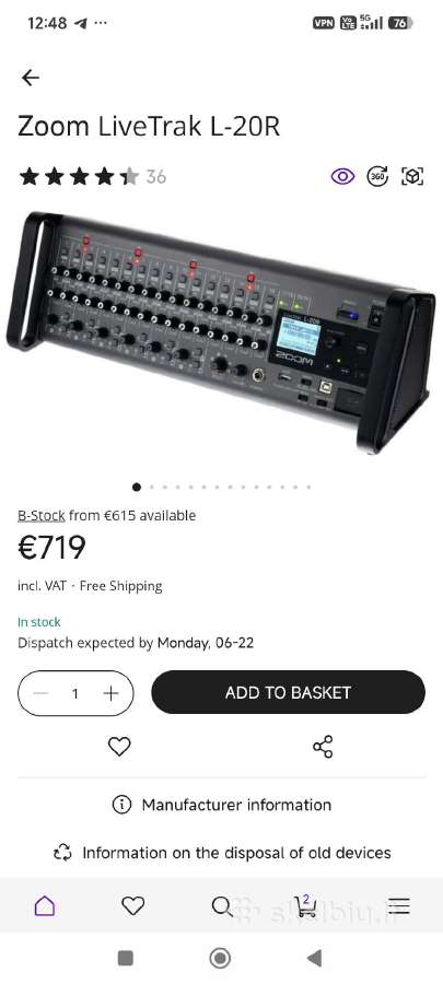 Zoom live trak - L20r - nuotraukos Nr. 2