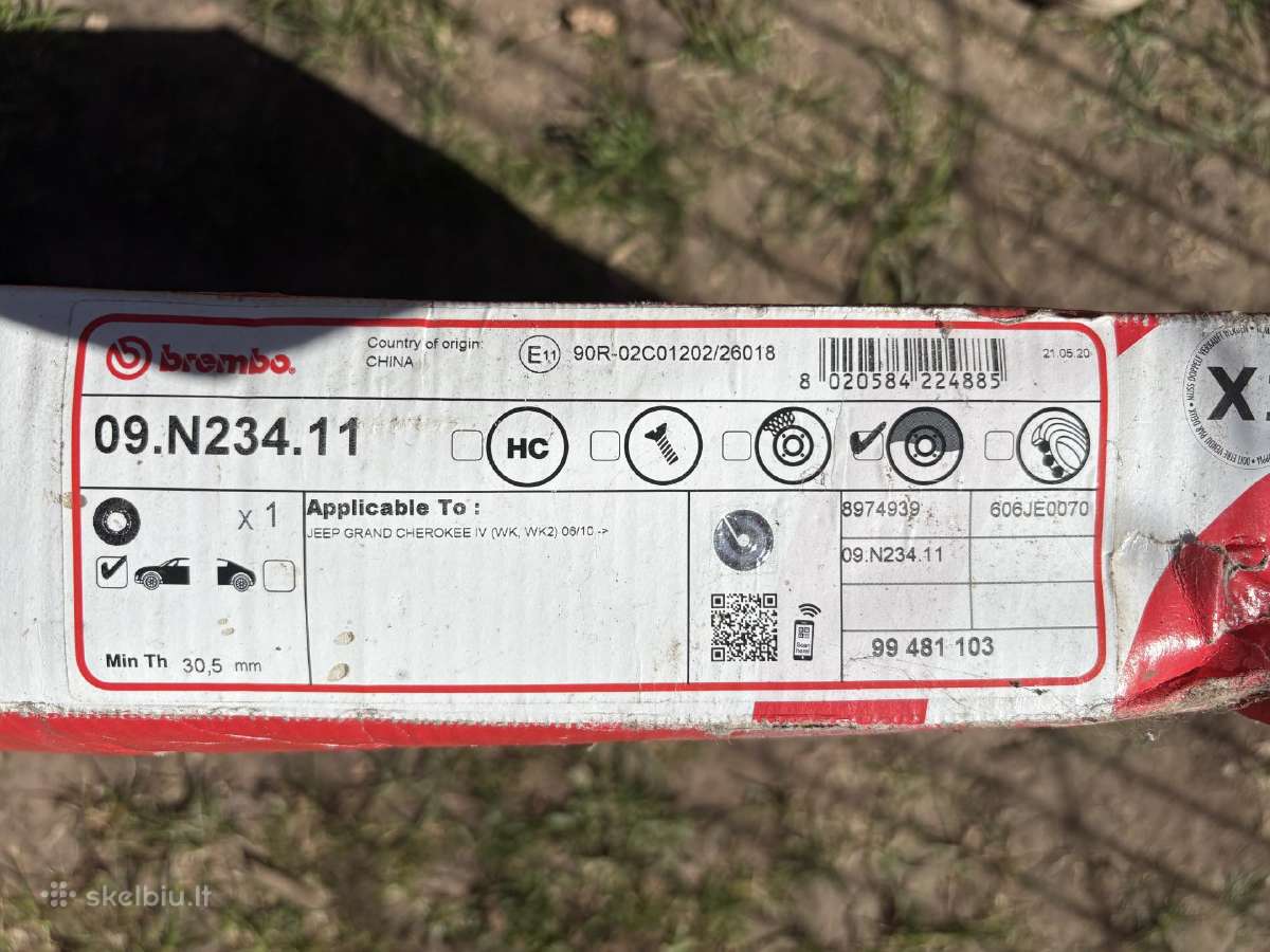 Brembo stabdžių diskai Jeep Grand Cherokee Wk/wk2 - nuotraukos Nr. 3