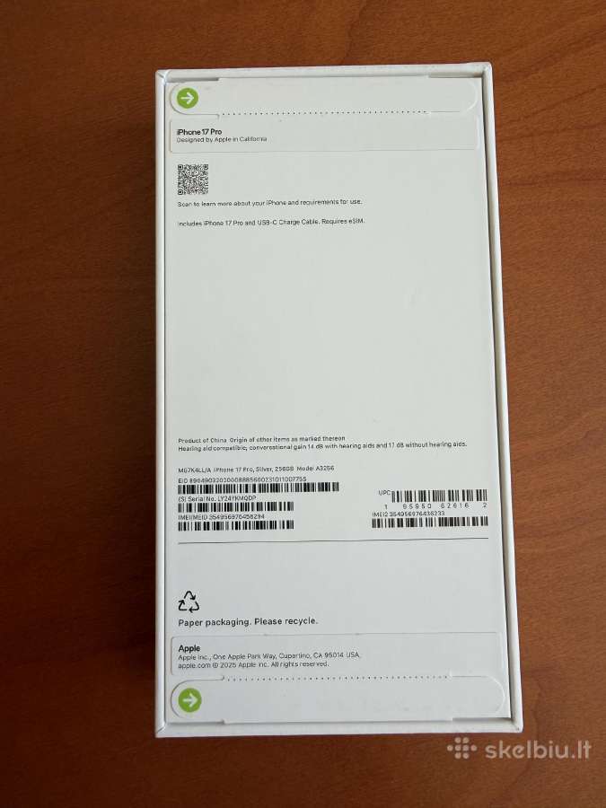 Naujas iPhone 17 Pro, Silver, 256gb - nuotraukos Nr. 3