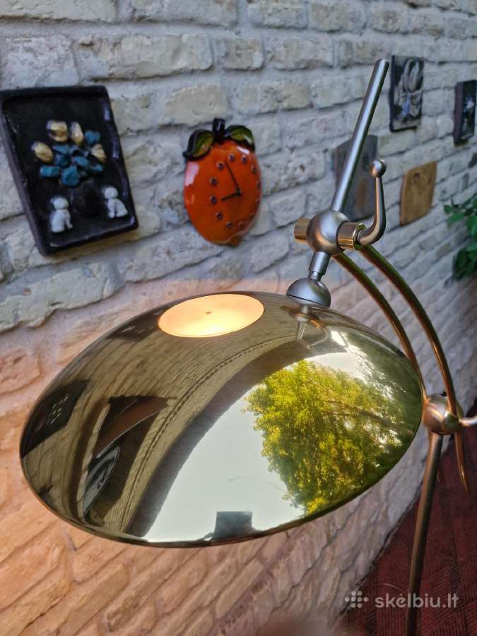 Vintažinis Space Age žalvario autorinis toršeras