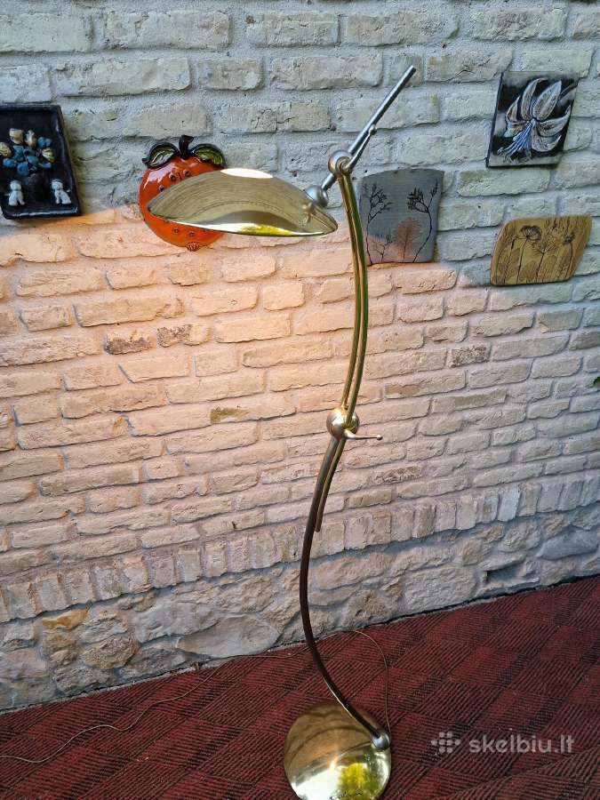 Vintažinis Space Age žalvario autorinis toršeras - nuotraukos Nr. 6