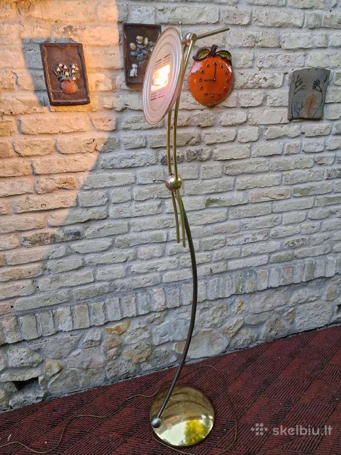 Vintažinis Space Age žalvario autorinis toršeras - nuotraukos Nr. 16