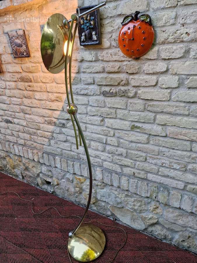 Vintažinis Space Age žalvario autorinis toršeras - nuotraukos Nr. 18