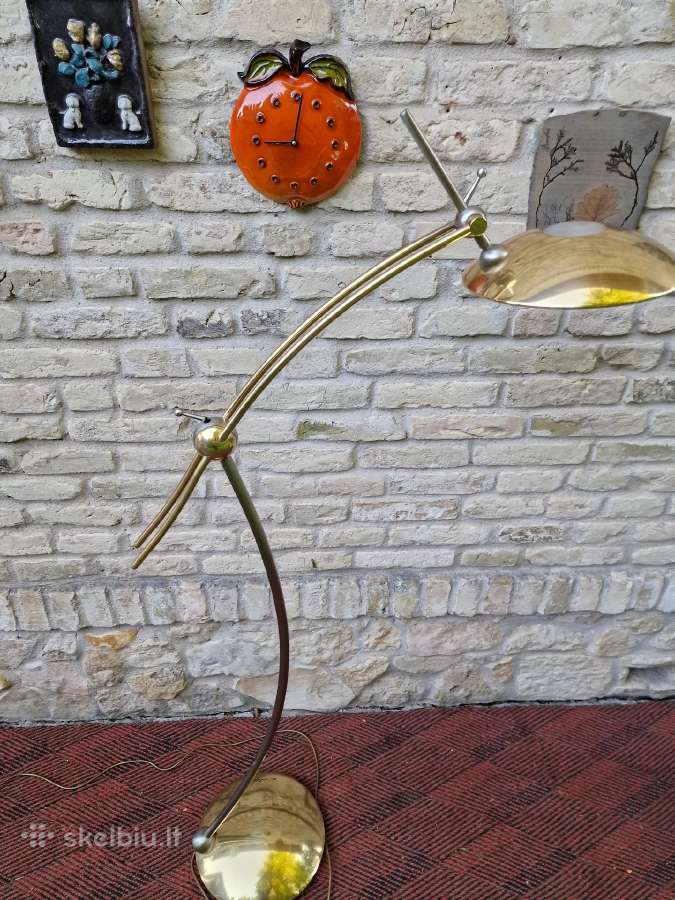 Vintažinis Space Age žalvario autorinis toršeras - nuotraukos Nr. 21