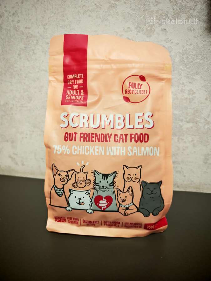 Scrumbles sausas kačių maistas 750g