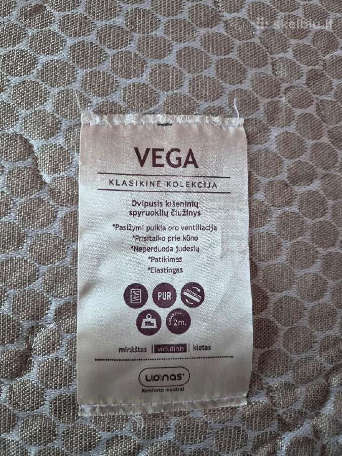 Lonas "Vega" čiužinys - nuotraukos Nr. 5