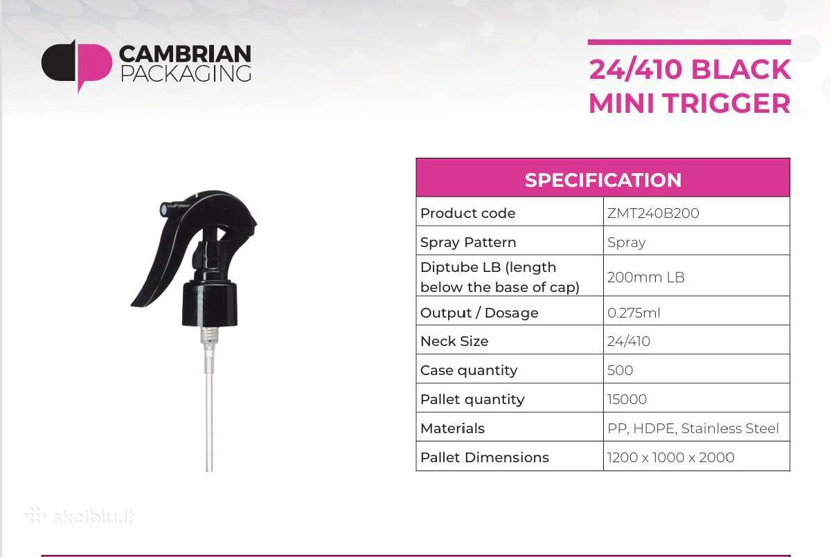 250 ml Hdpe buteliukai su purkštukais 24/410 - nuotraukos Nr. 7