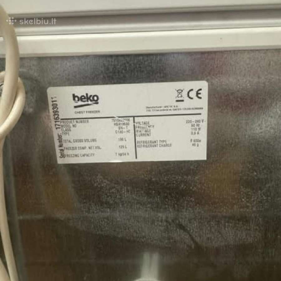 Šaldiklis / Šaldymo dėžė - Beko Hsa13530 - nuotraukos Nr. 3