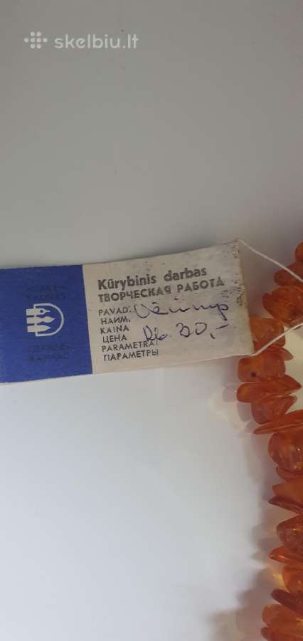 Nauji Kauno Dailės gintariniai karoliai - nuotraukos Nr. 3