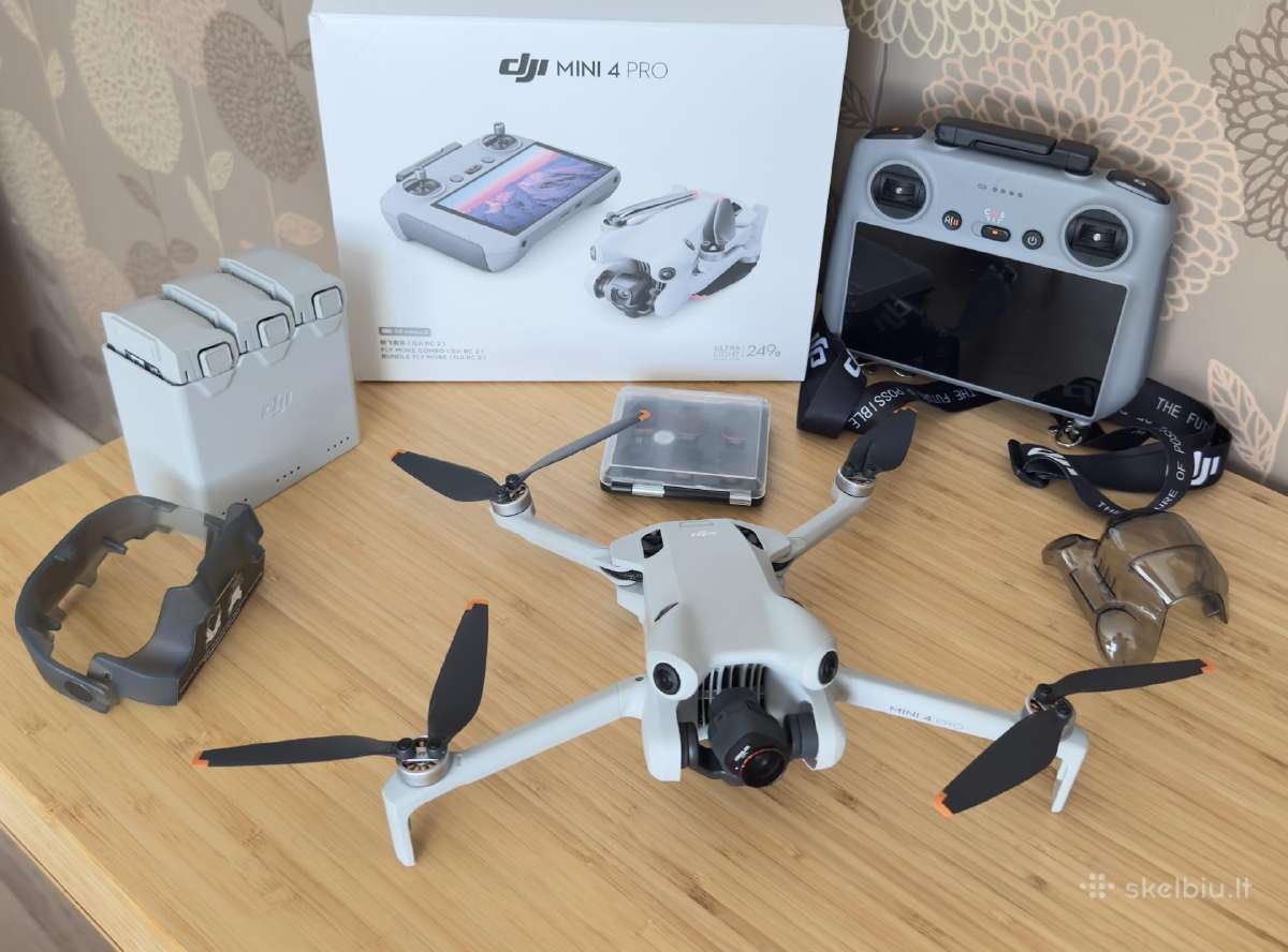Dji Mini 4 Pro Fly More Combo dronas su Dji RC 2v