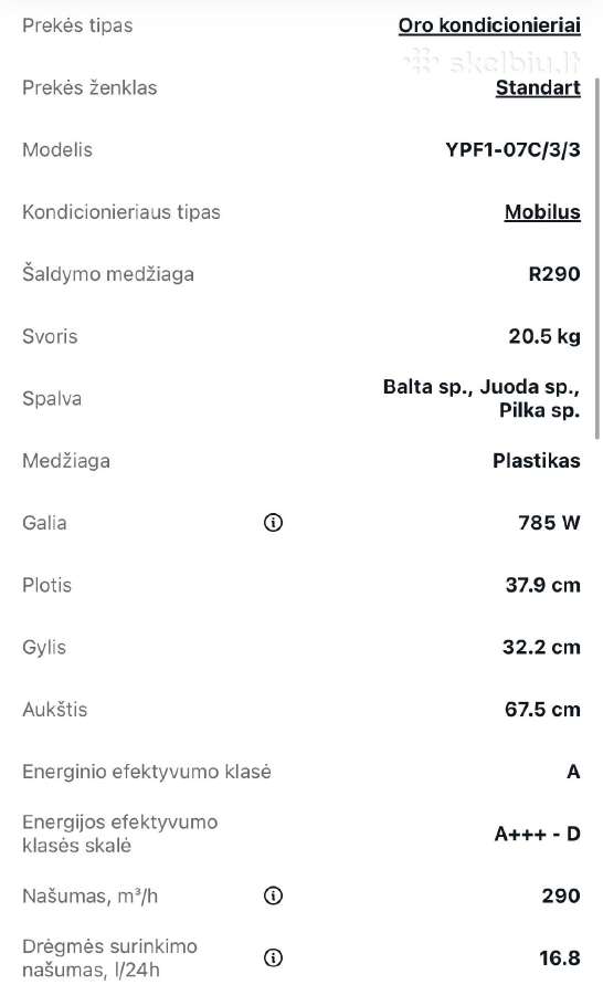 Standart ypf1 07c 3 (šaldo ir šildo ) - nuotraukos Nr. 7